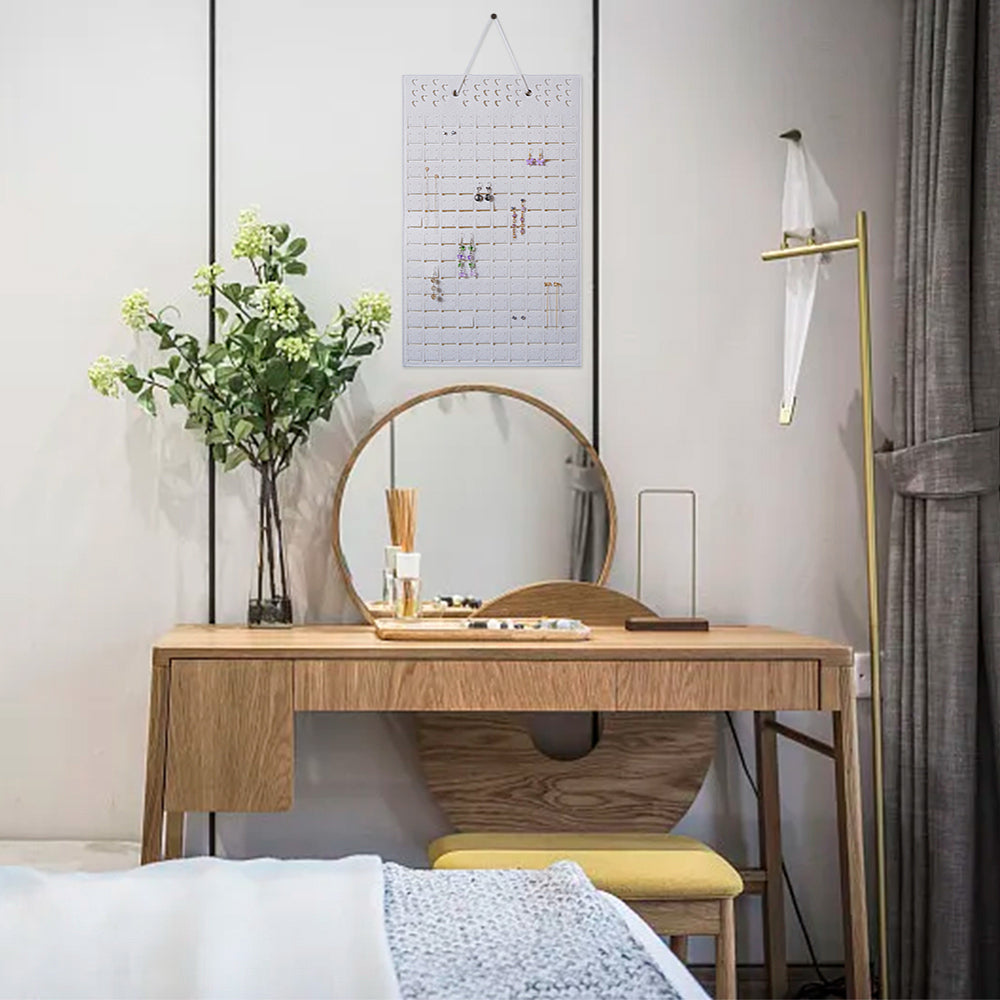 Felt Hanging Earring Storage Bag – Rectangle (Old Lace)