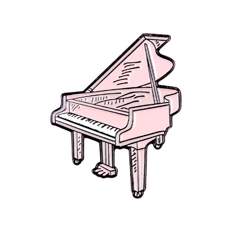 Grand piano enamel pin