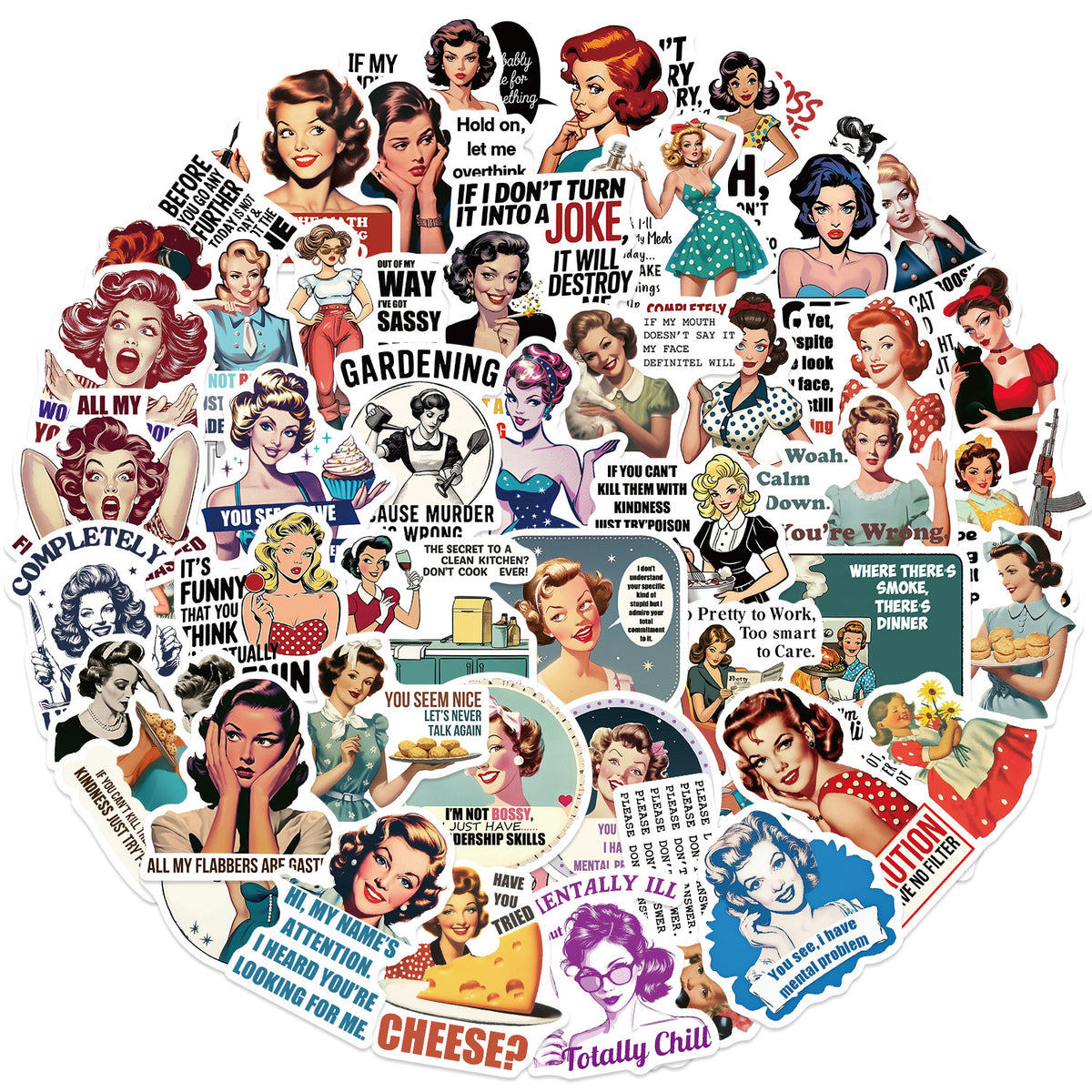 Sticker Pack - Vintage Girl