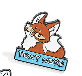 'Foxy Nerd' enamel pin