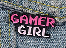 'Gamer girl' enamel pin