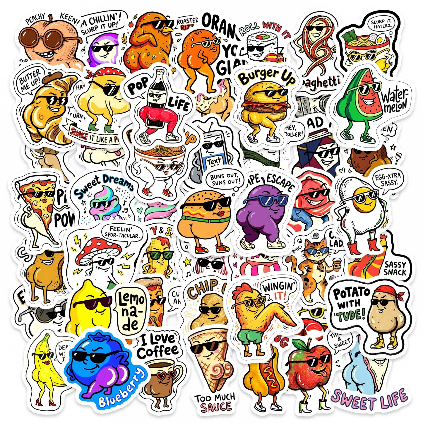 Sticker Pack - Funny Food