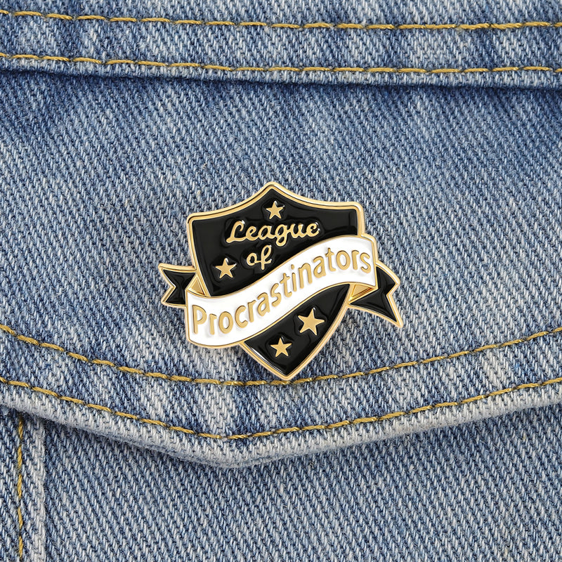 'League of procrastinators' enamel pin