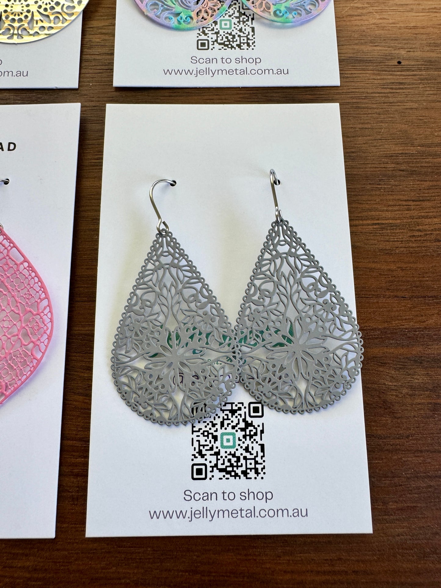 Earring pack #3 - pink teardrops