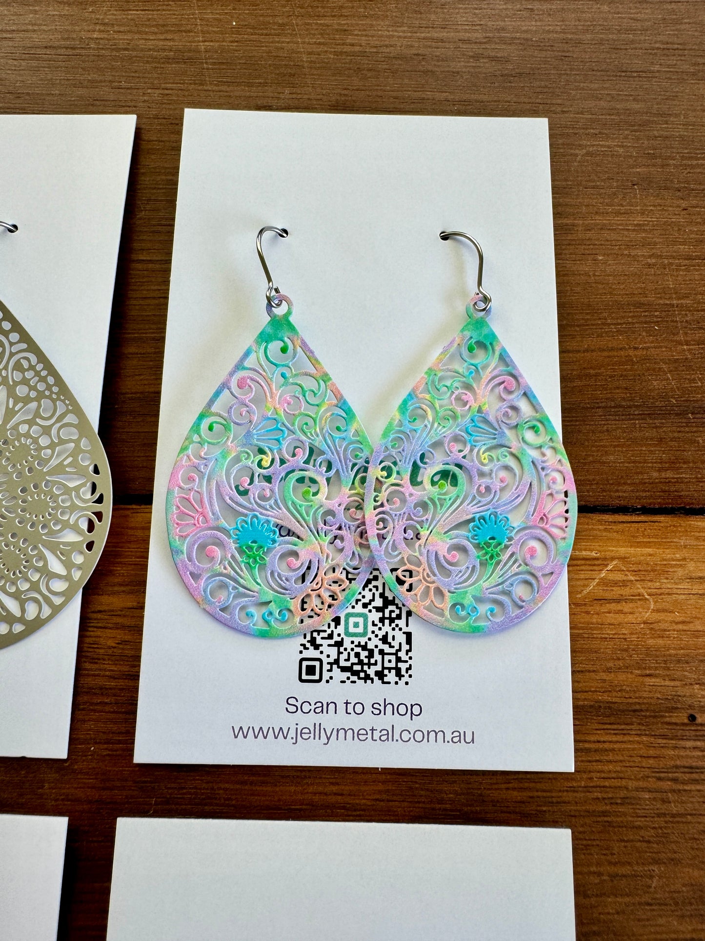 Earring pack #3 - pink teardrops