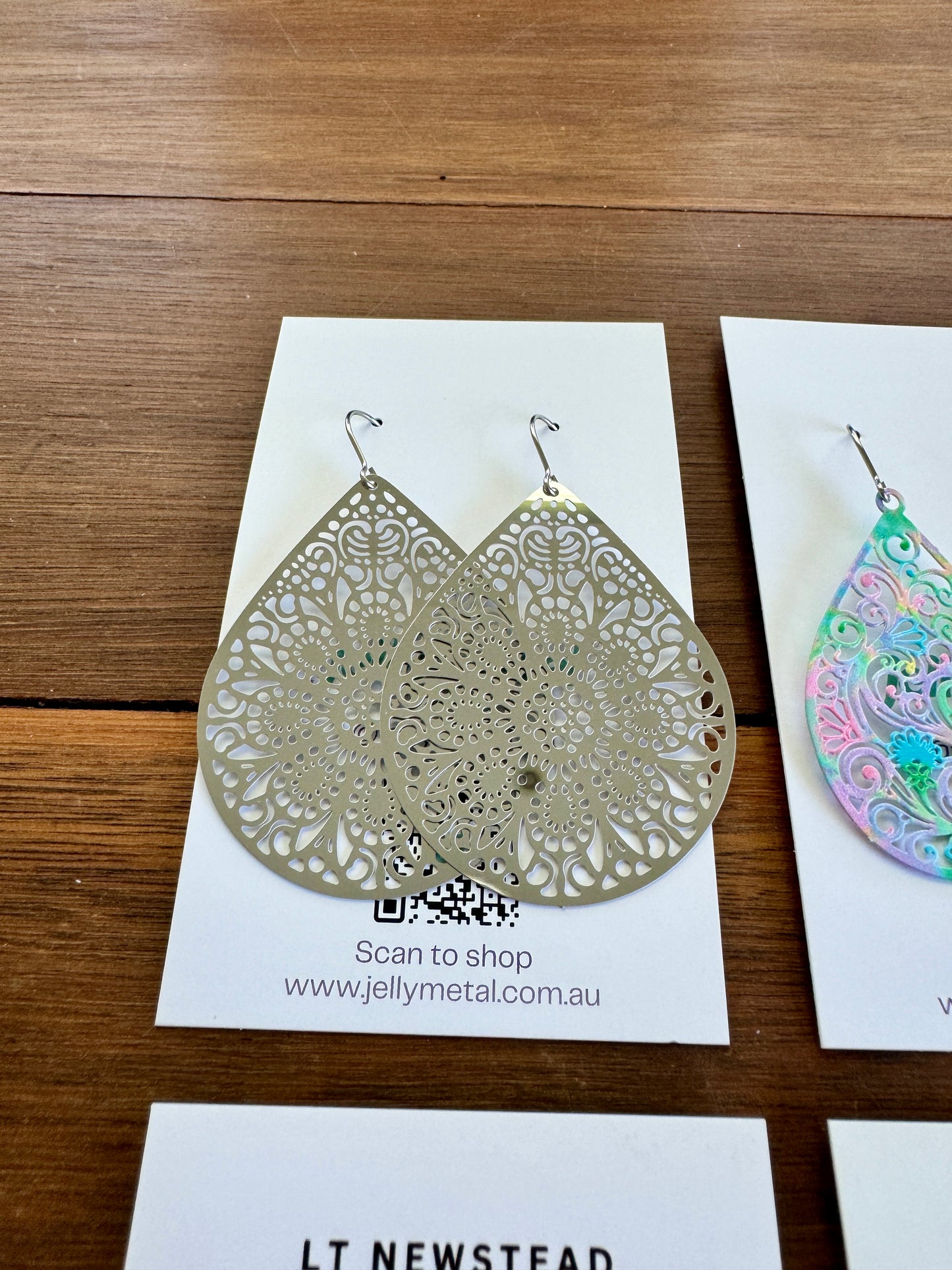 Earring pack #3 - pink teardrops