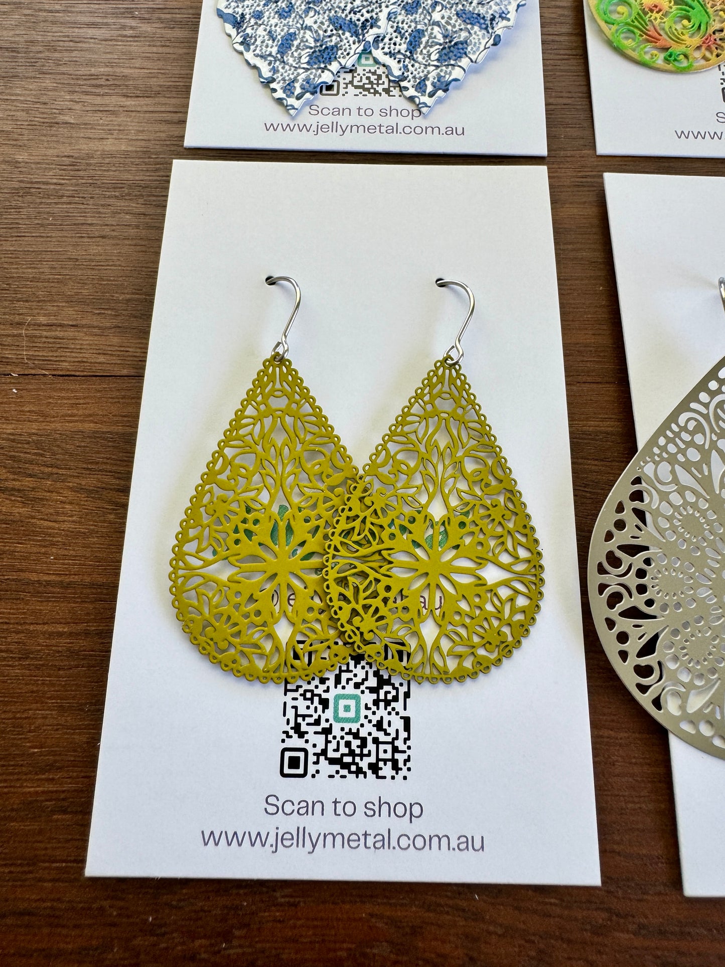 Earring pack #4 - yellow teardrops