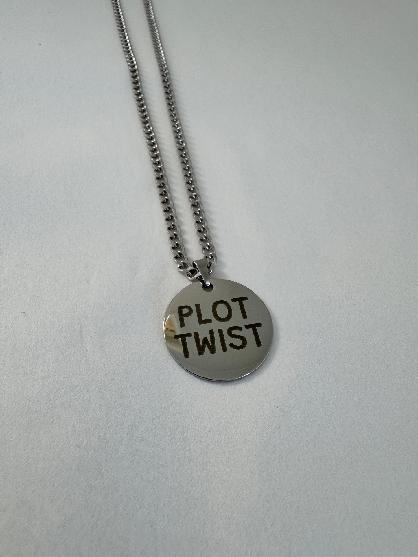 📖 PLOT TWIST – Stainless Steel Necklace