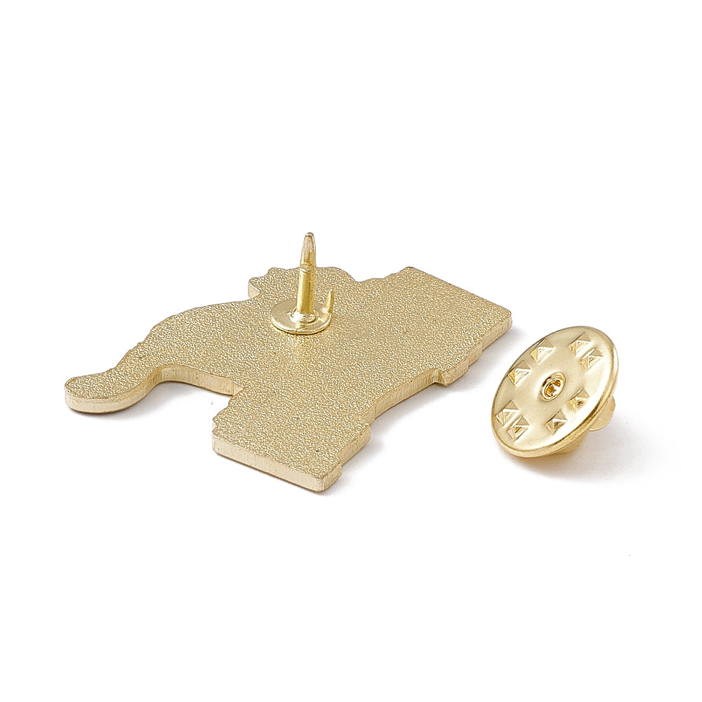 Cat piano keys enamel pin