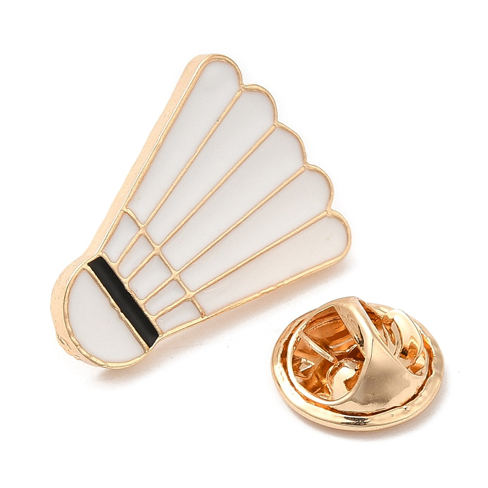 Badminton shuttlecock enamel pin