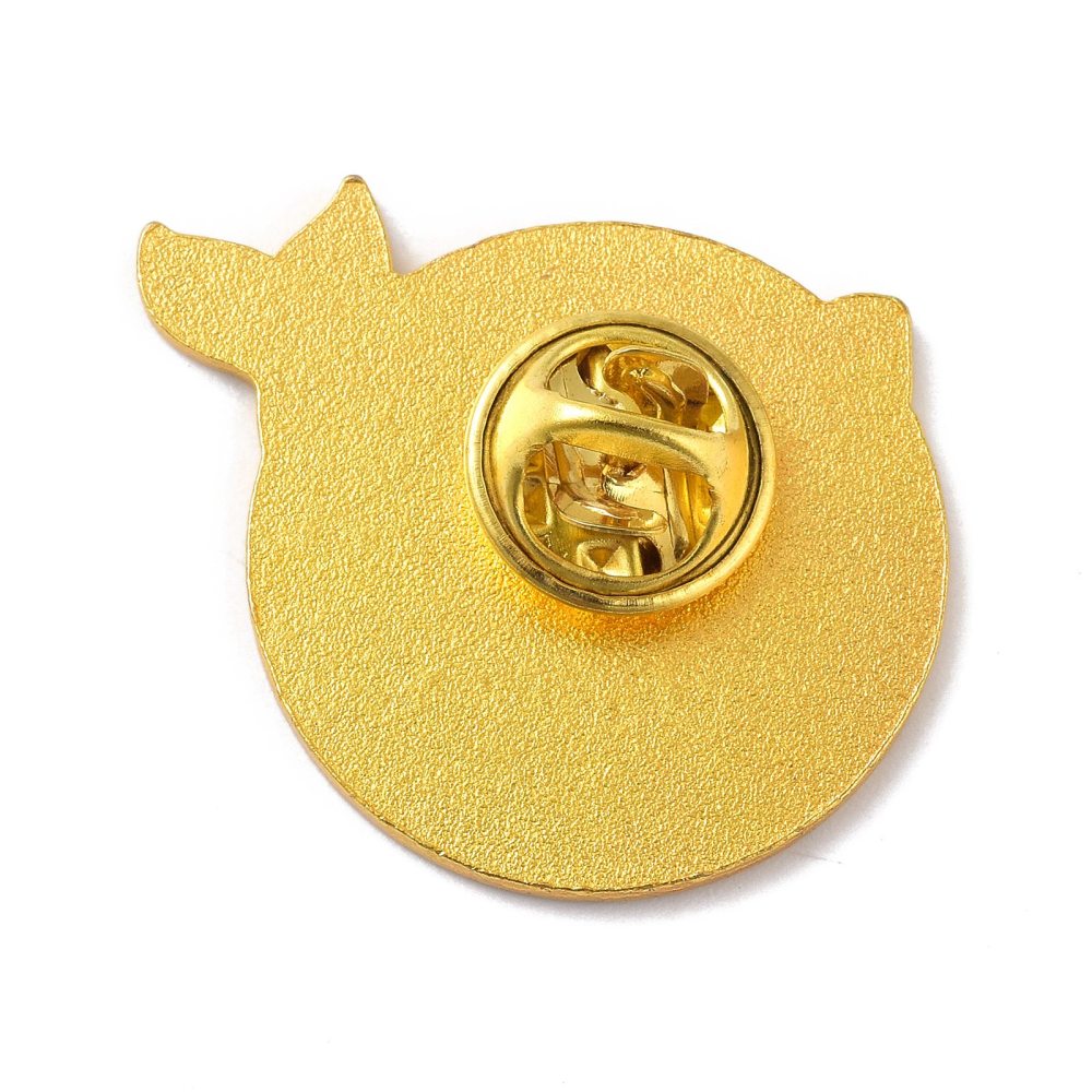 Whale in ocean enamel pin