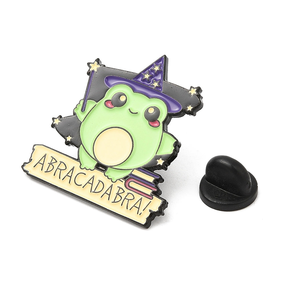 Frog magician 'ABRACADABRA!!' enamel pin