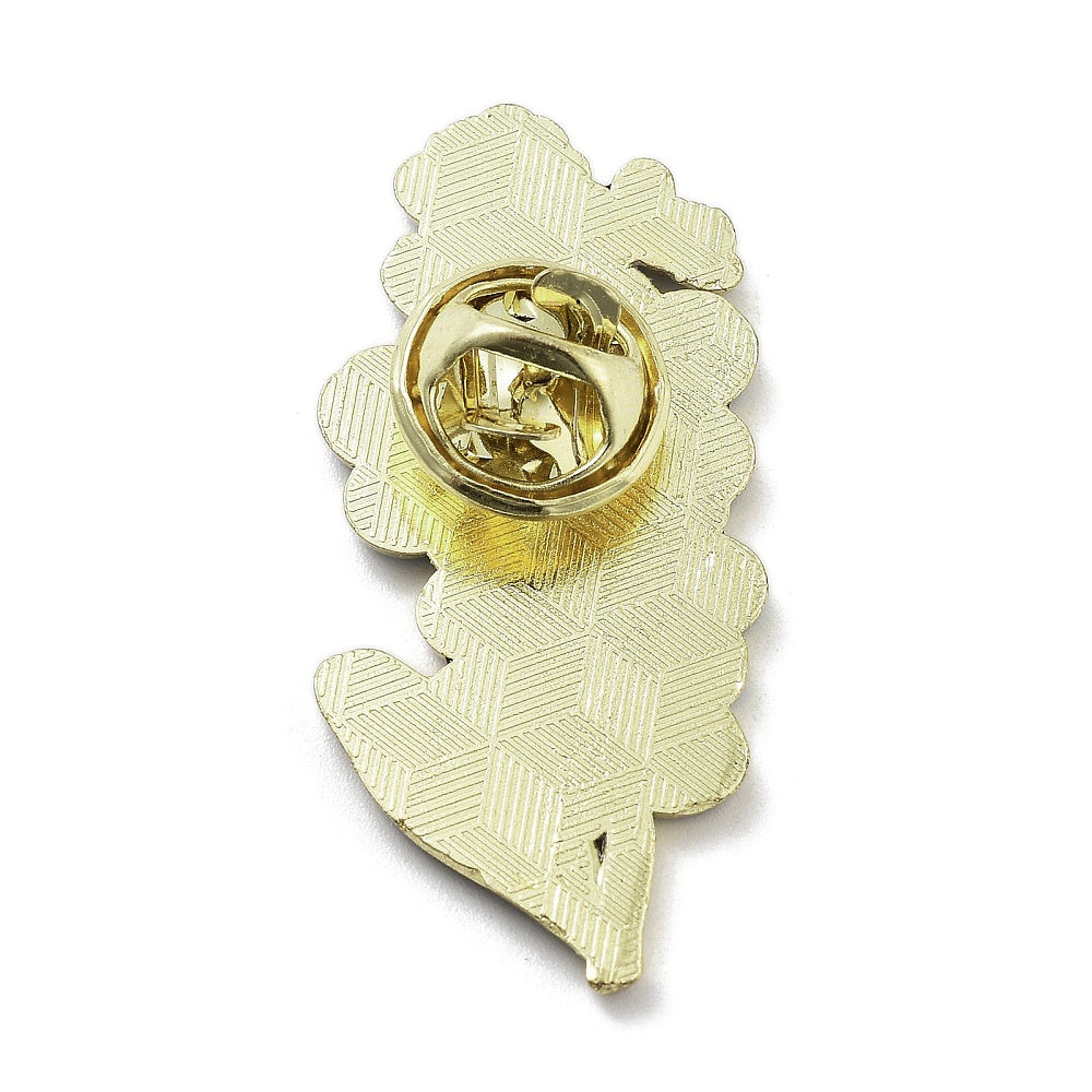 Blue flowers enamel pin