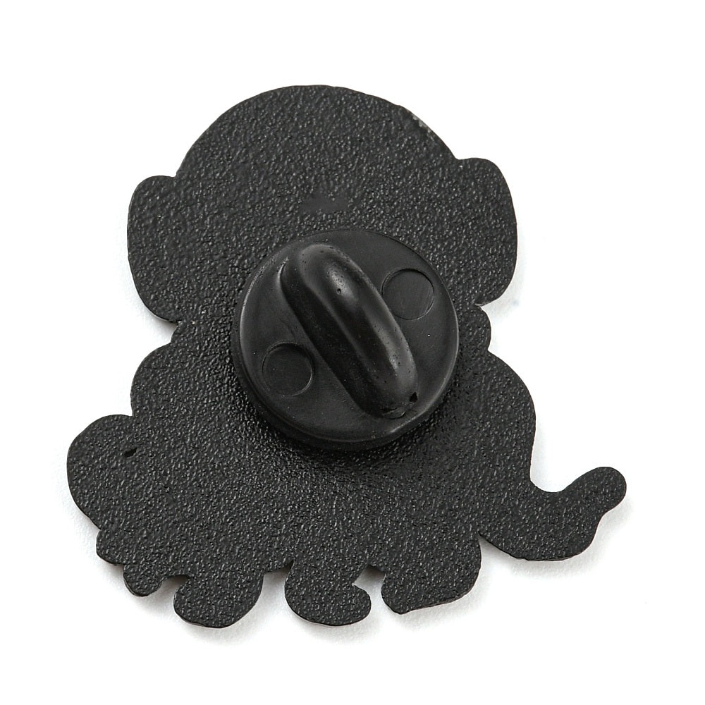 Space octopus enamel pin