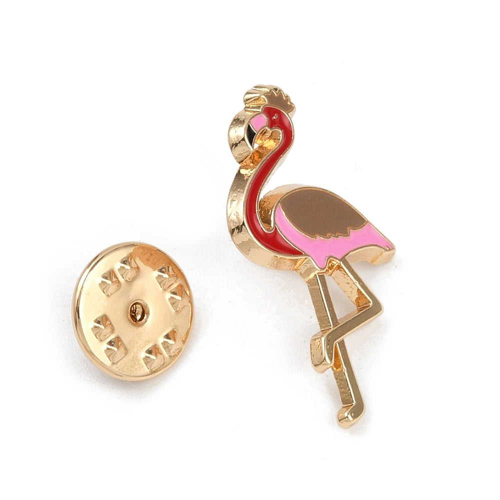 Flamingo enamel pin