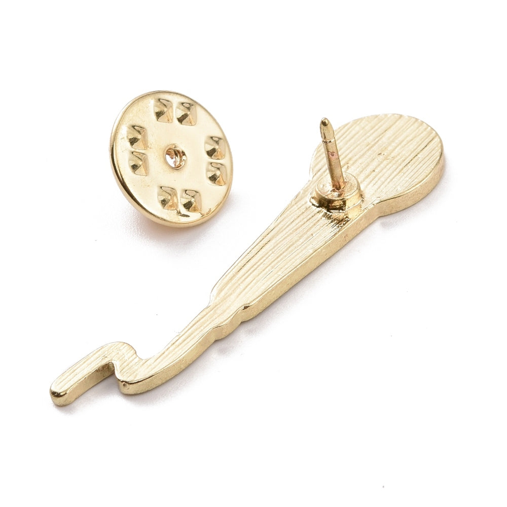 Microphone enamel pin