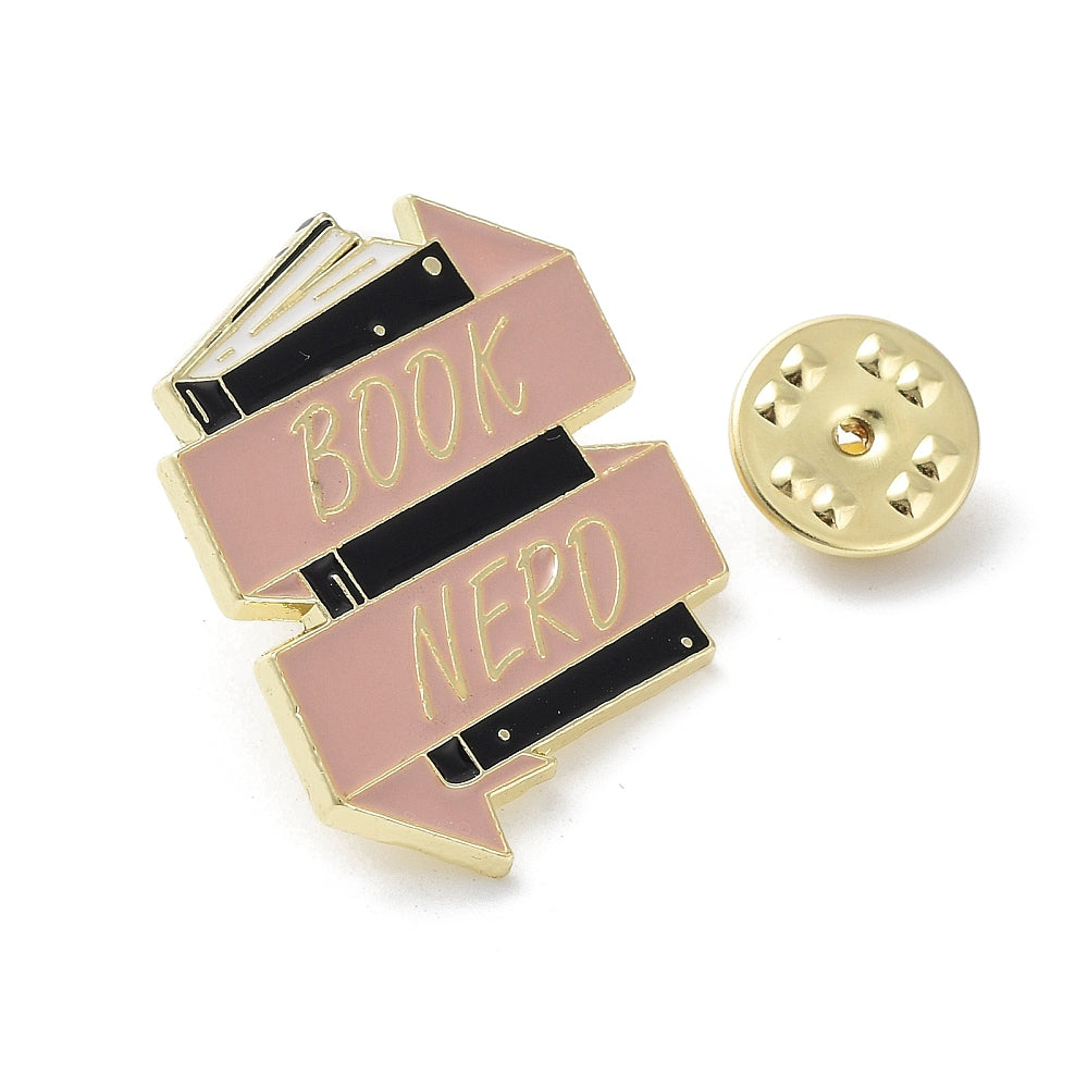 'Book nerd' enamel pin