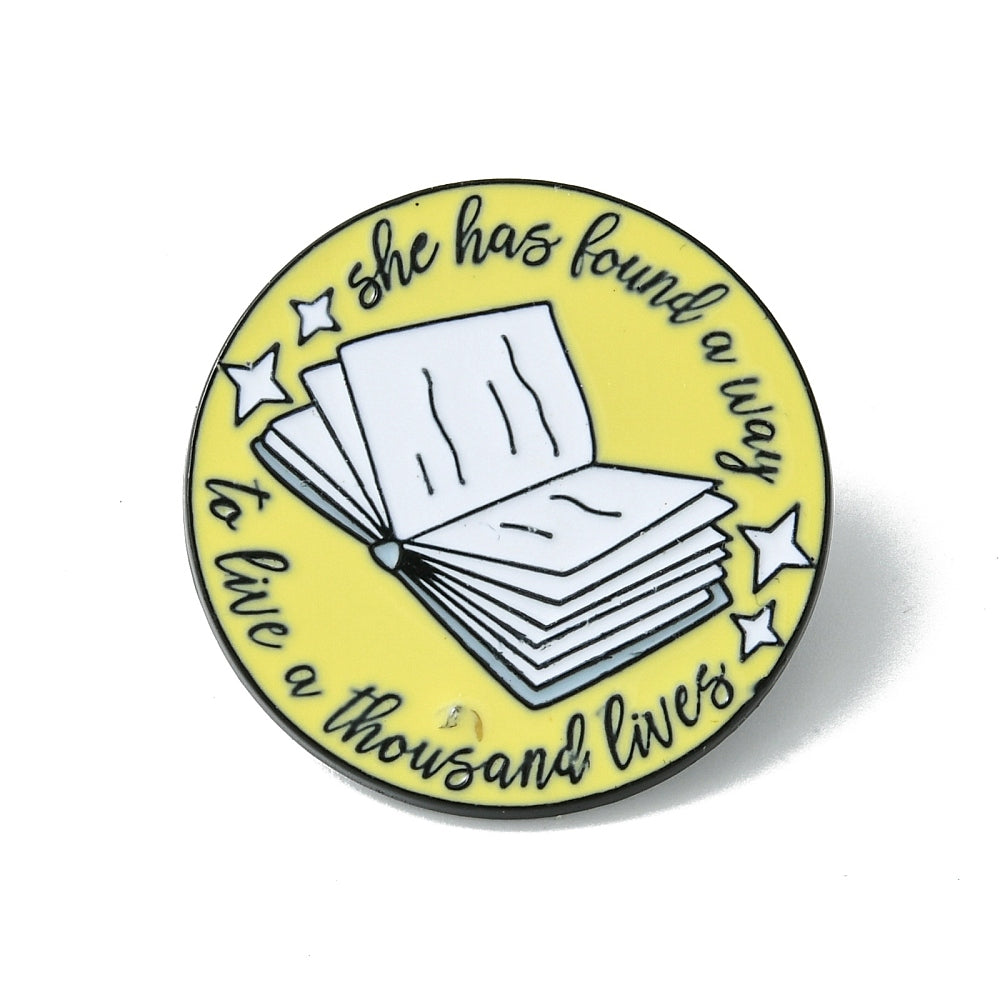 'She has found a way to live a thousand lives' enamel pin