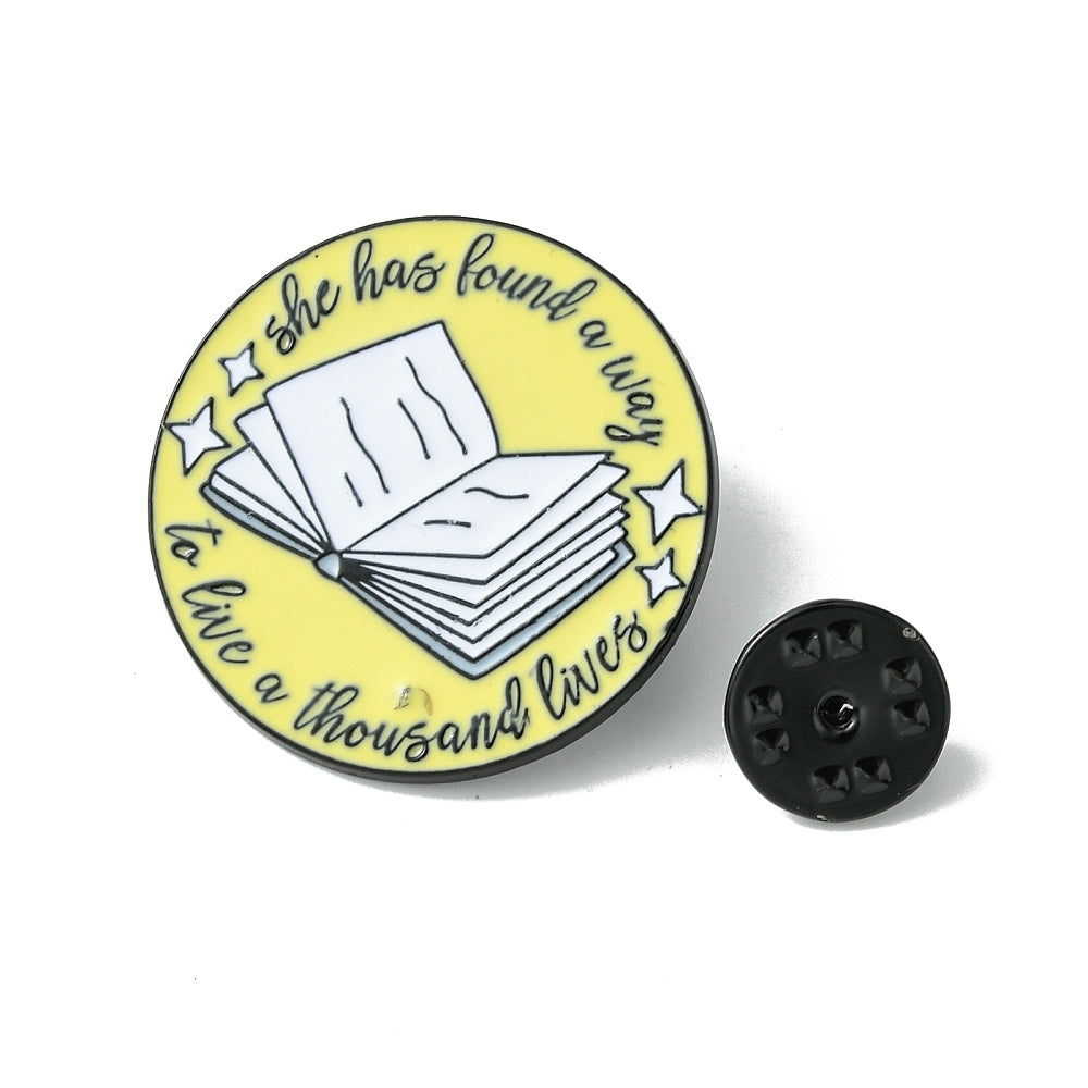 'She has found a way to live a thousand lives' enamel pin