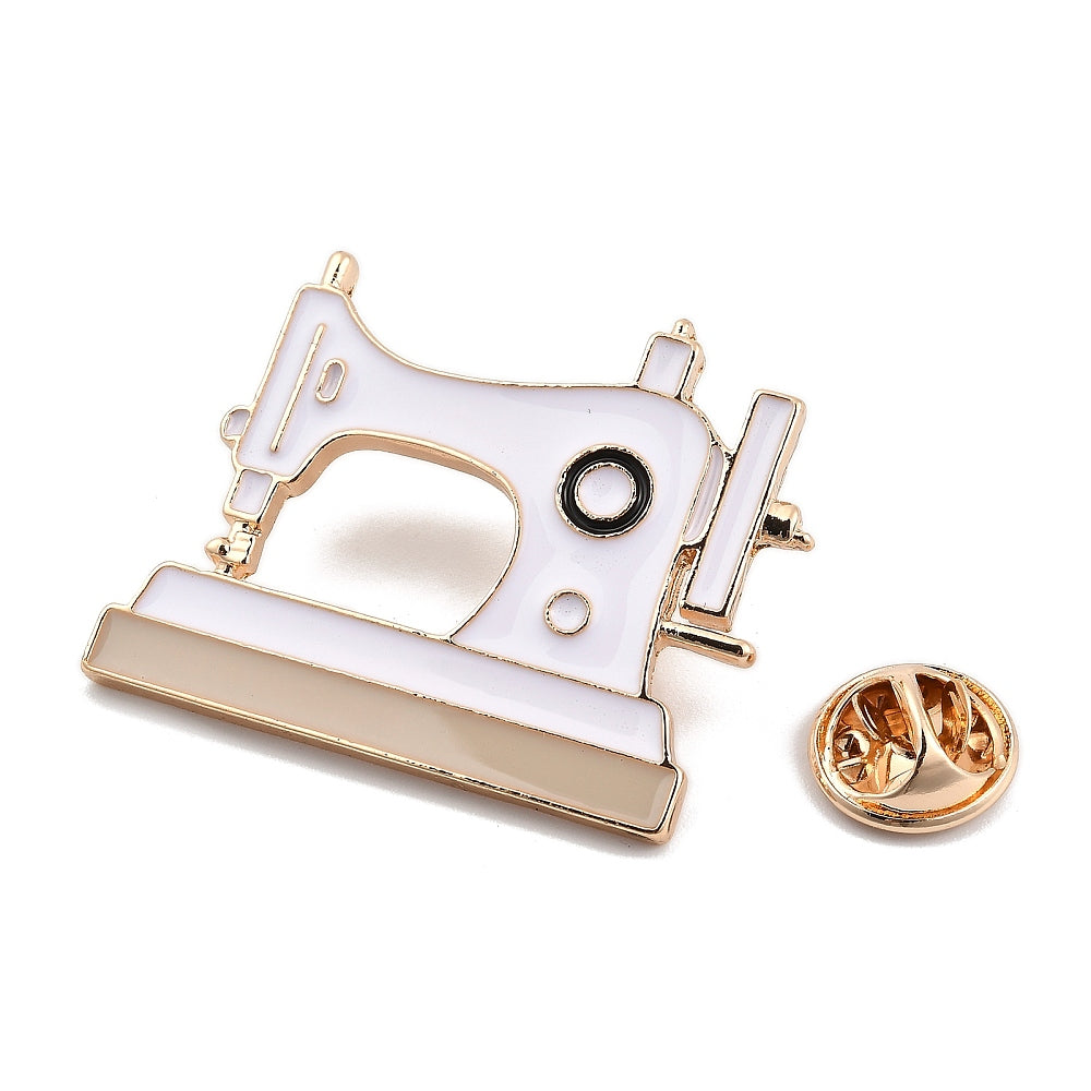 Sewing machine enamel pin