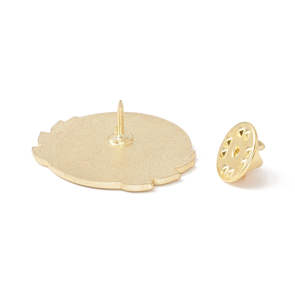 Paw print with the moon phases enamel pin