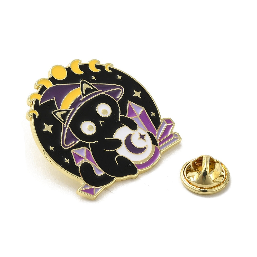 Cat fortune teller enamel pin