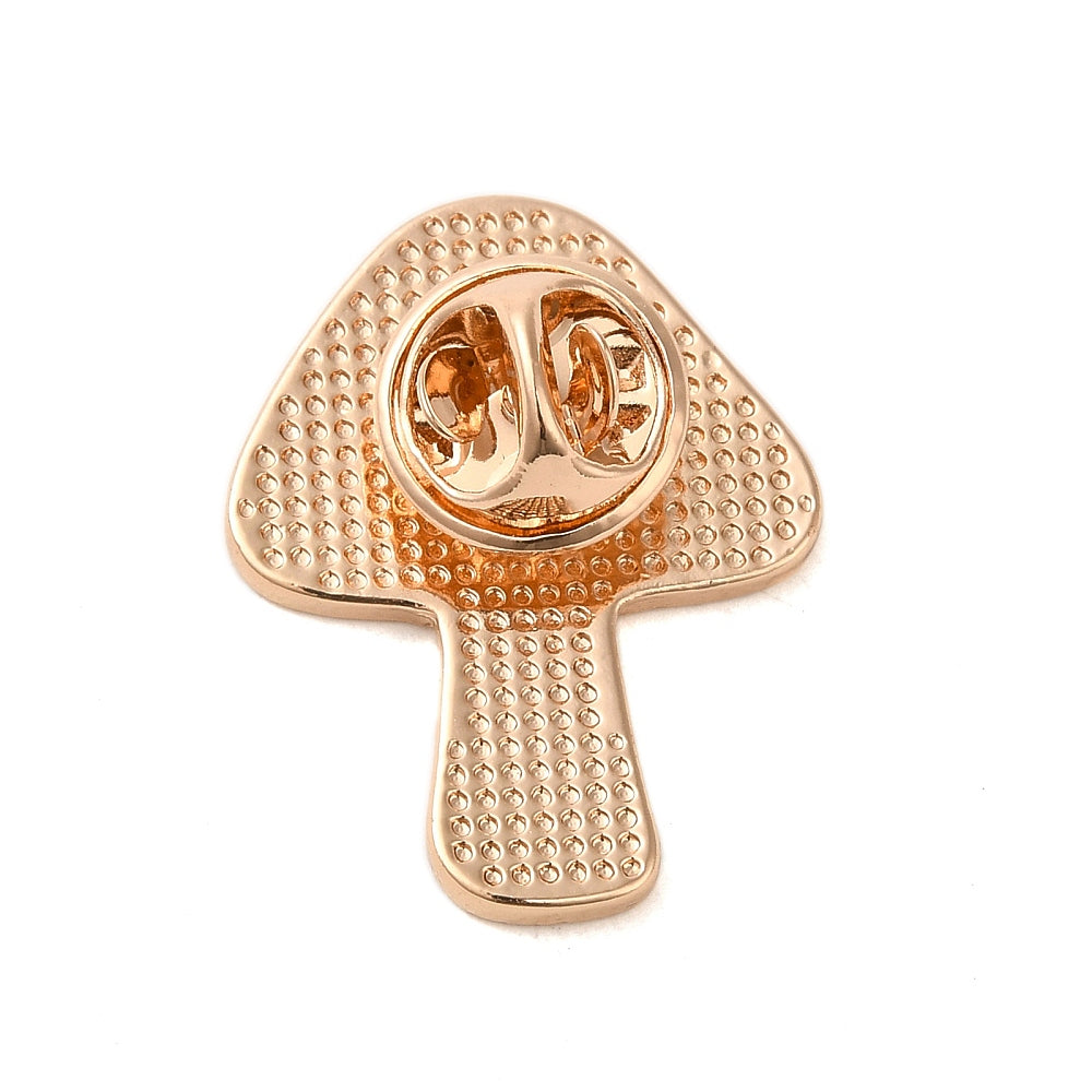 Yellow mushroom enamel pin