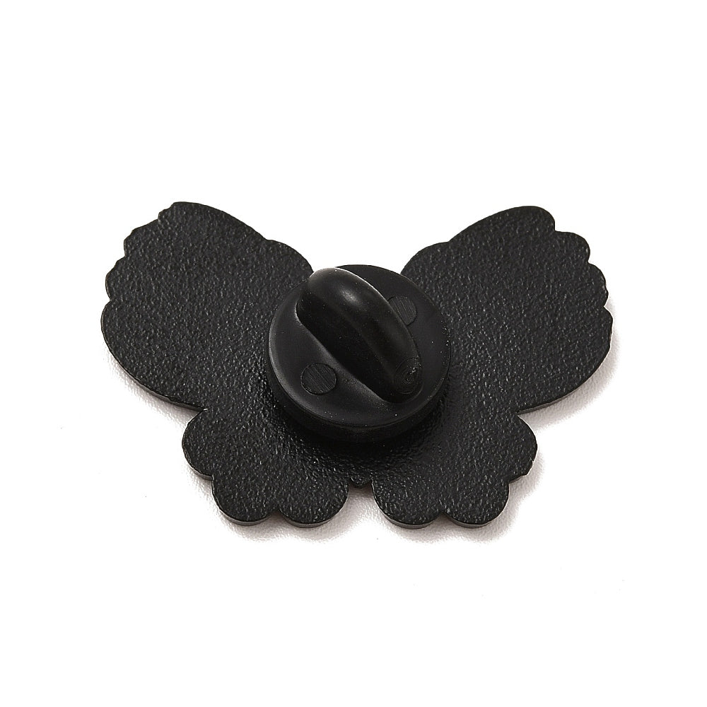 Butterfly skeleton hands enamel pin
