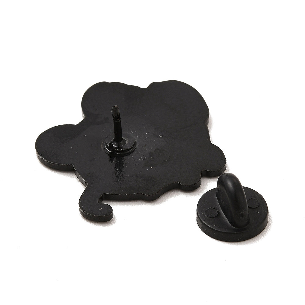 Skeleton cup drink enamel pin