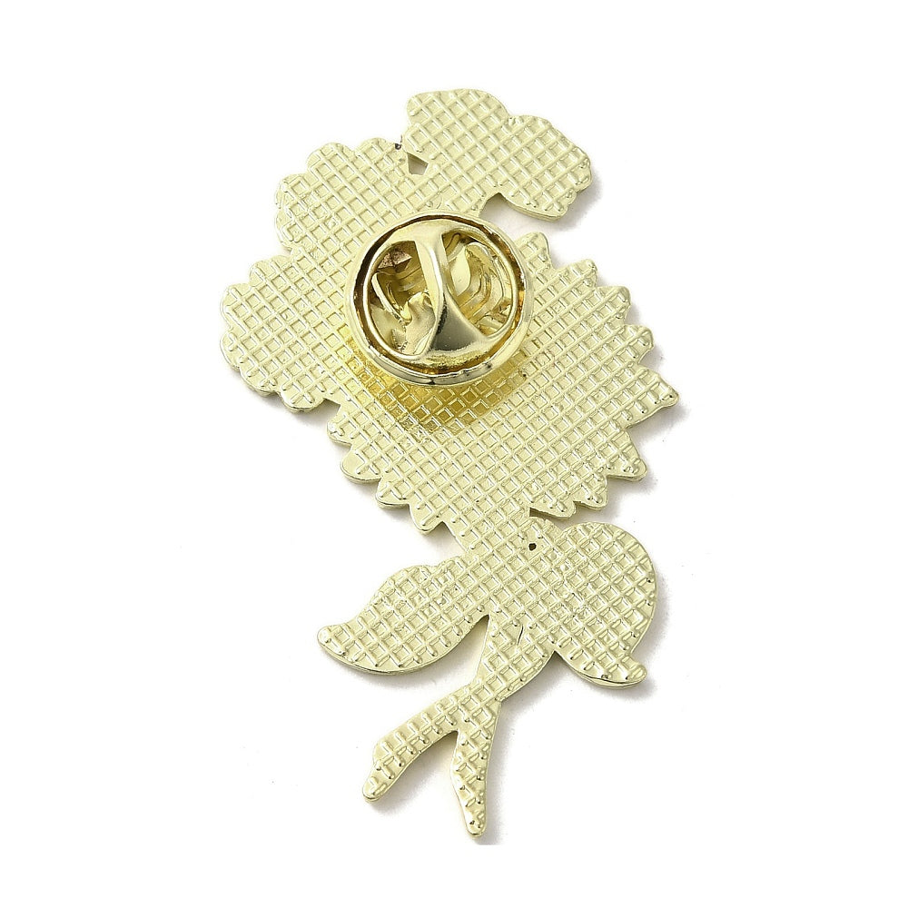 Yellow flowers enamel pin