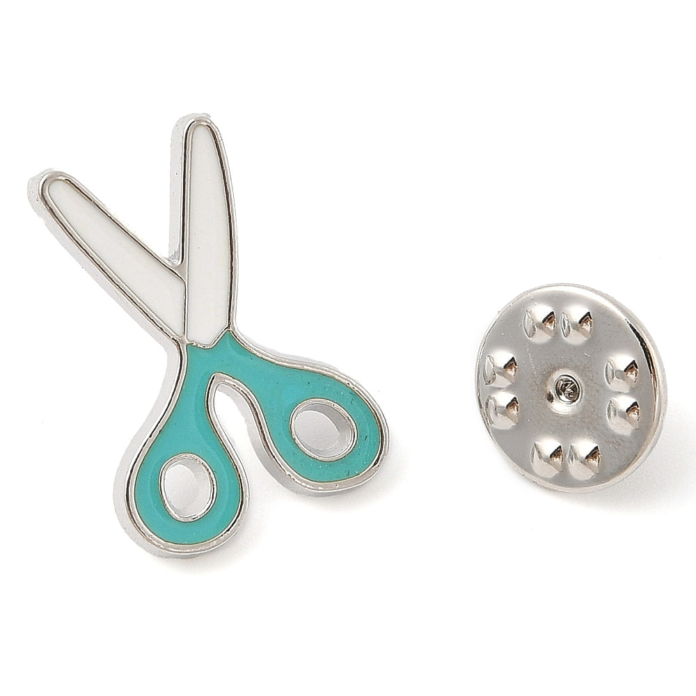 Sewing scissors enamel pin
