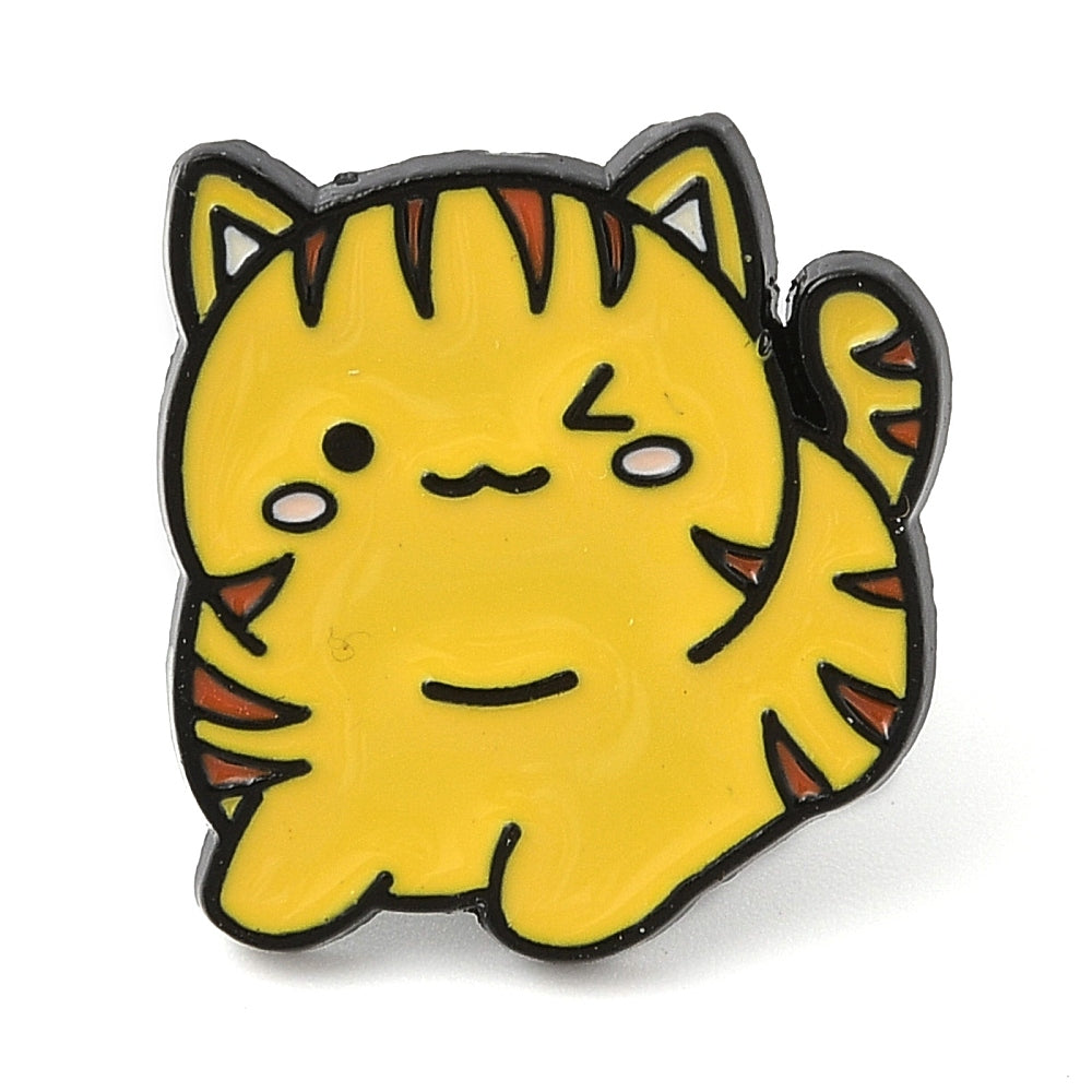 Cat tiger enamel pin