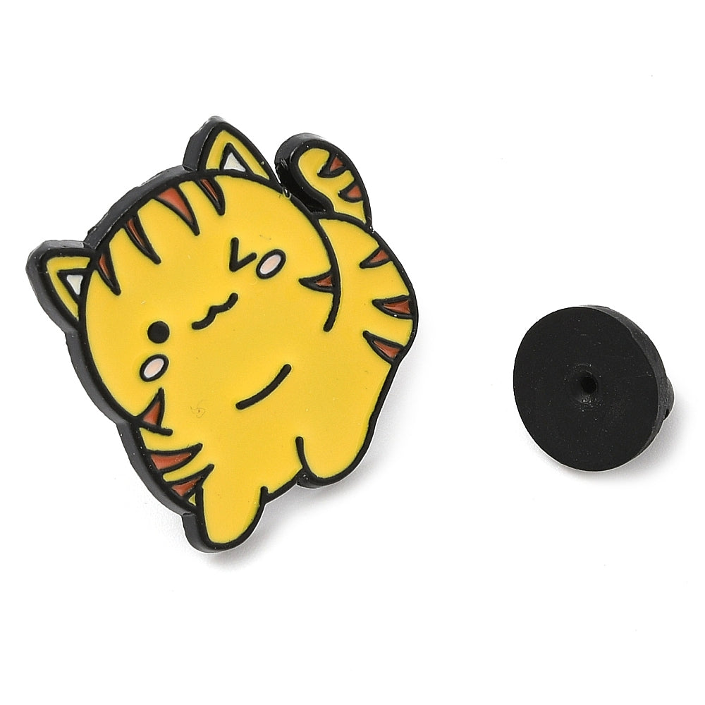 Cat tiger enamel pin