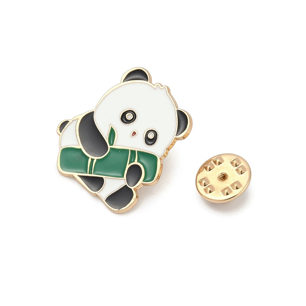 Panda bamboo enamel pin