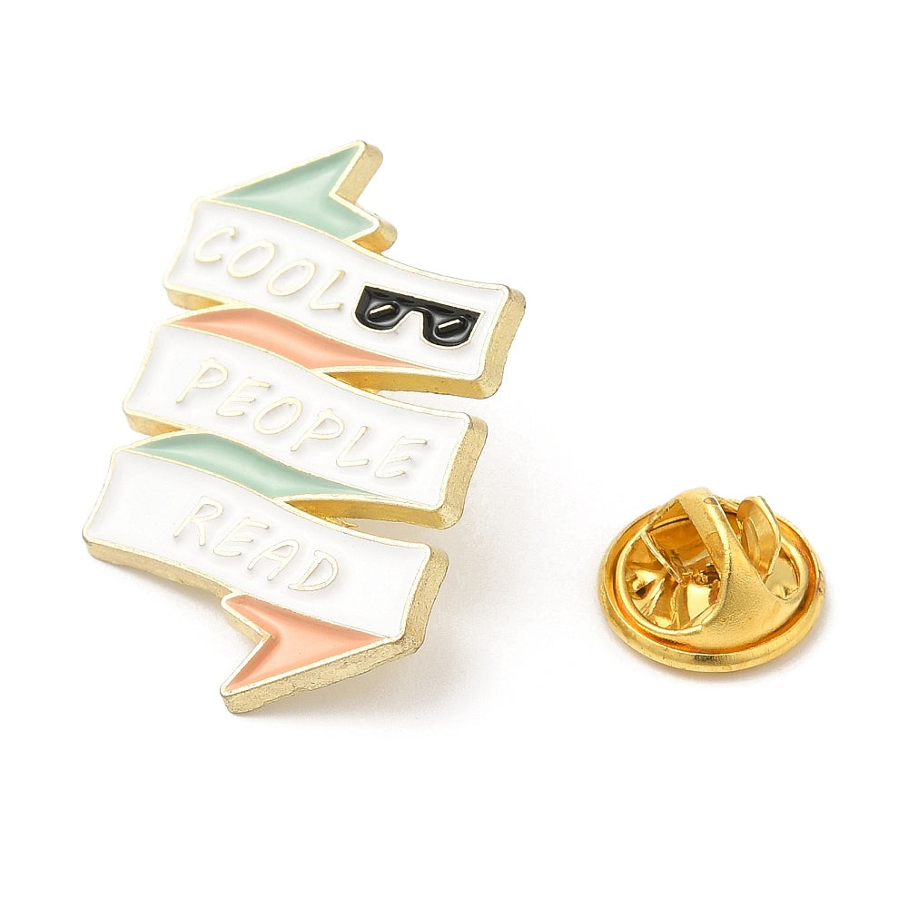 'Cool people read' enamel pin