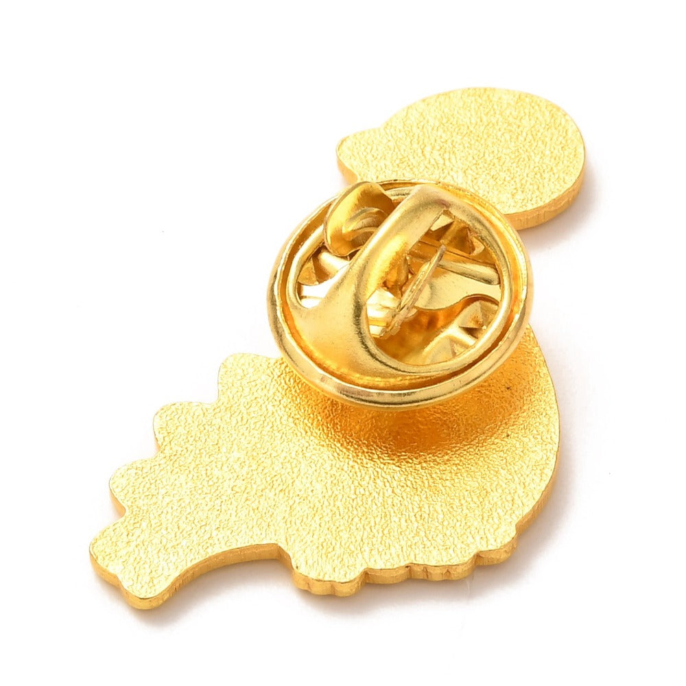Pretty dinosaur enamel pin