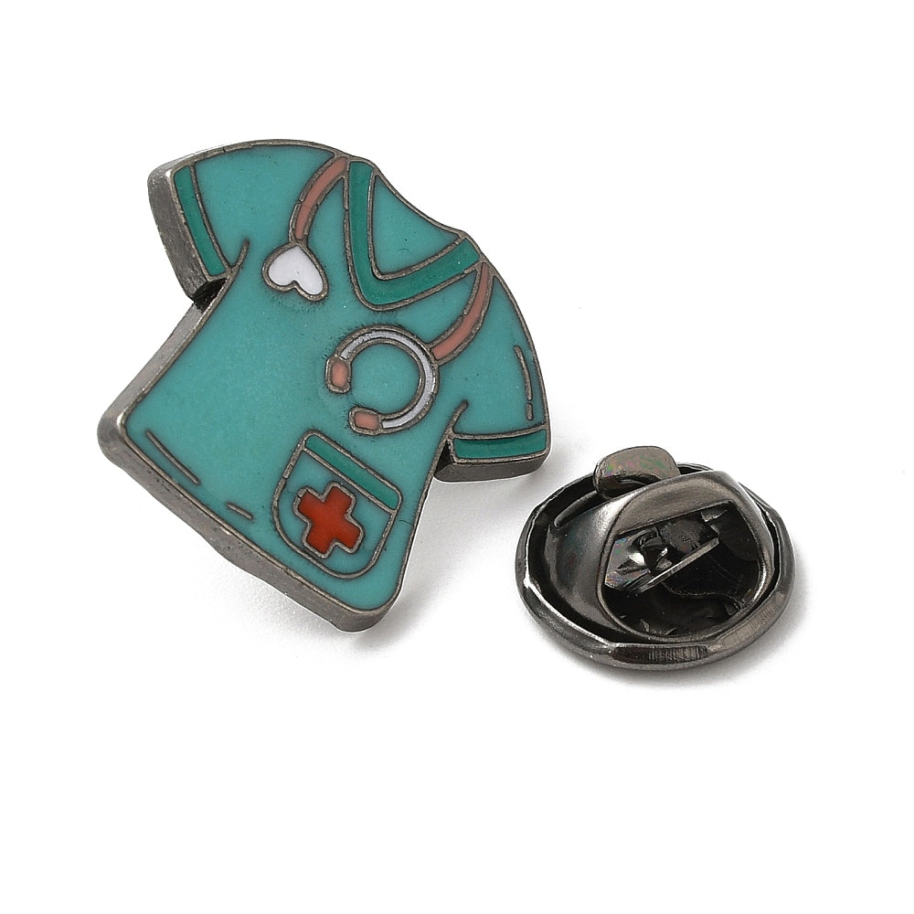 Medical dental scrubs enamel pin