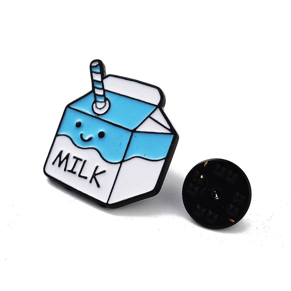 Milk carton enamel pin