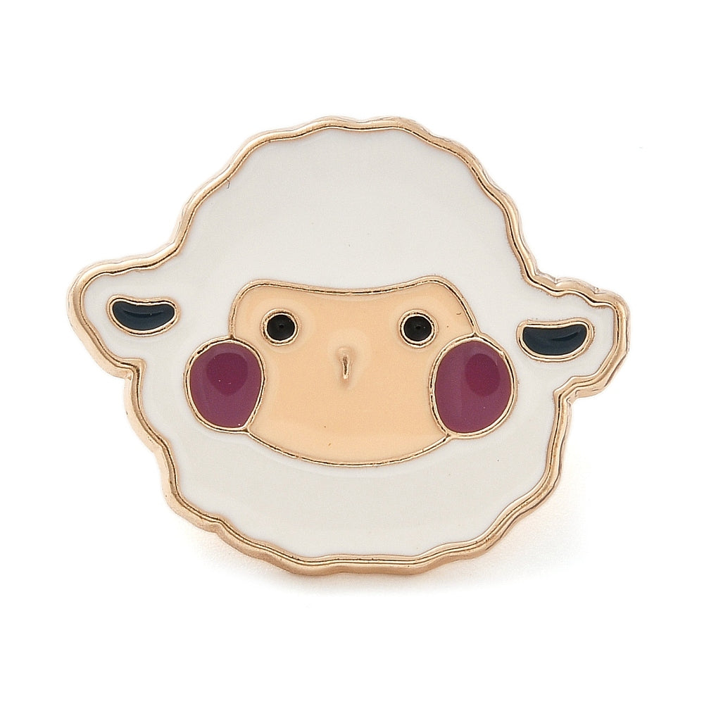 Sheep head enamel pin