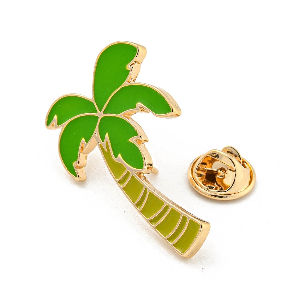 Palm tree enamel pin