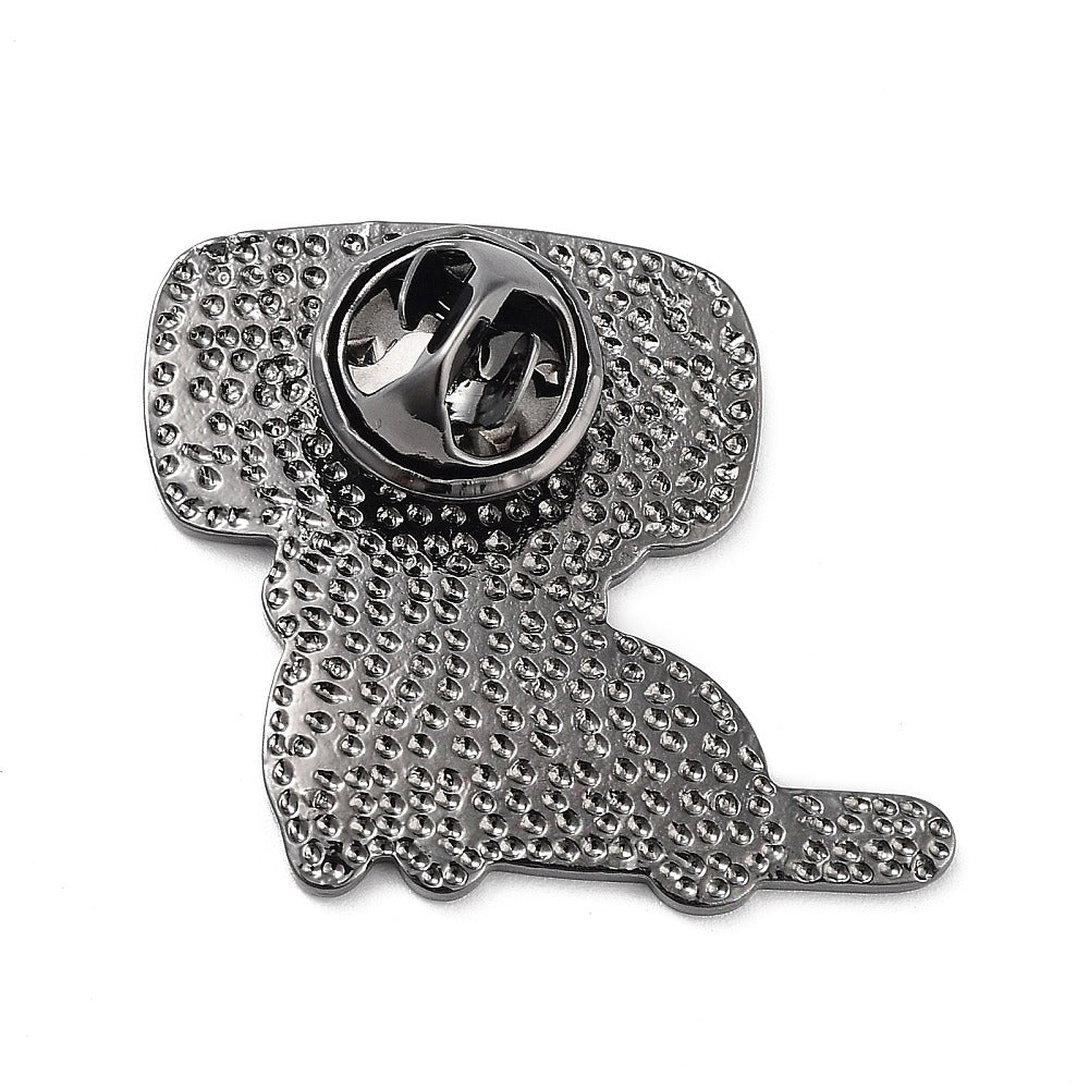 'huh?' cat enamel pin