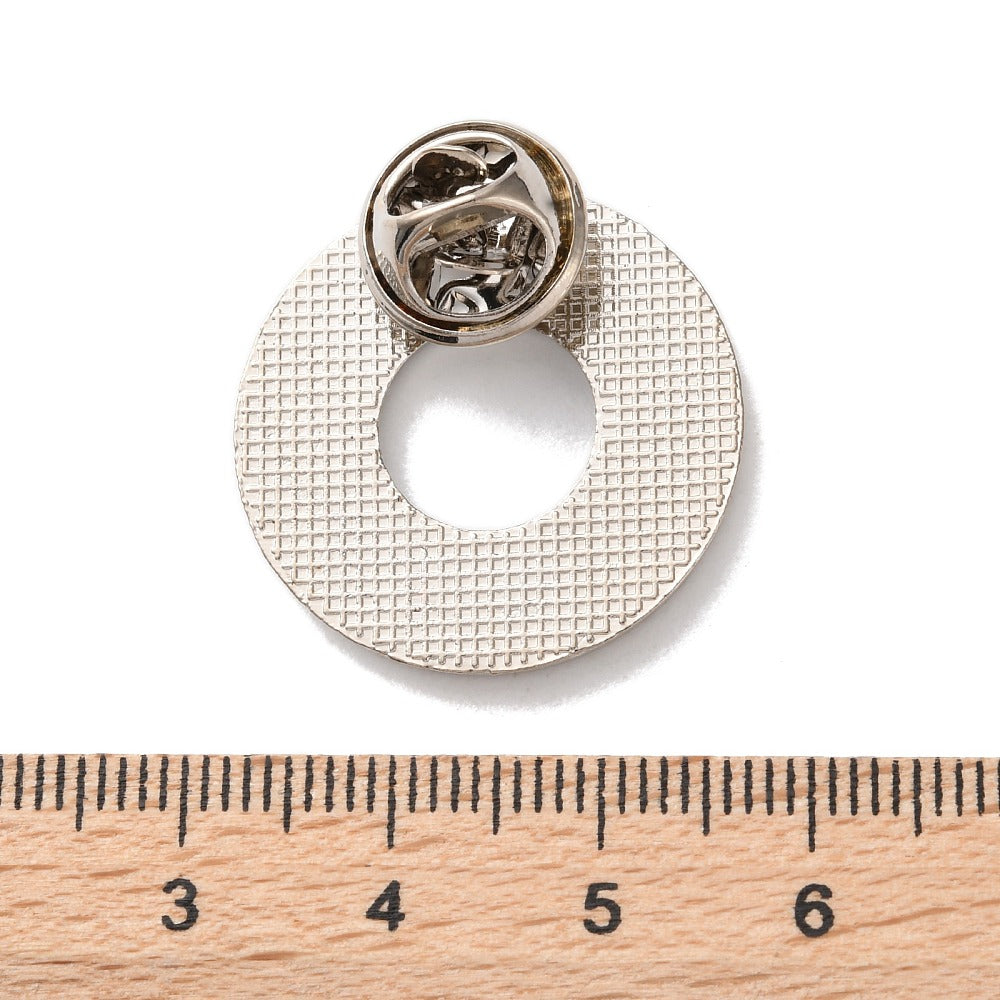 Lifebuoy ring enamel pin