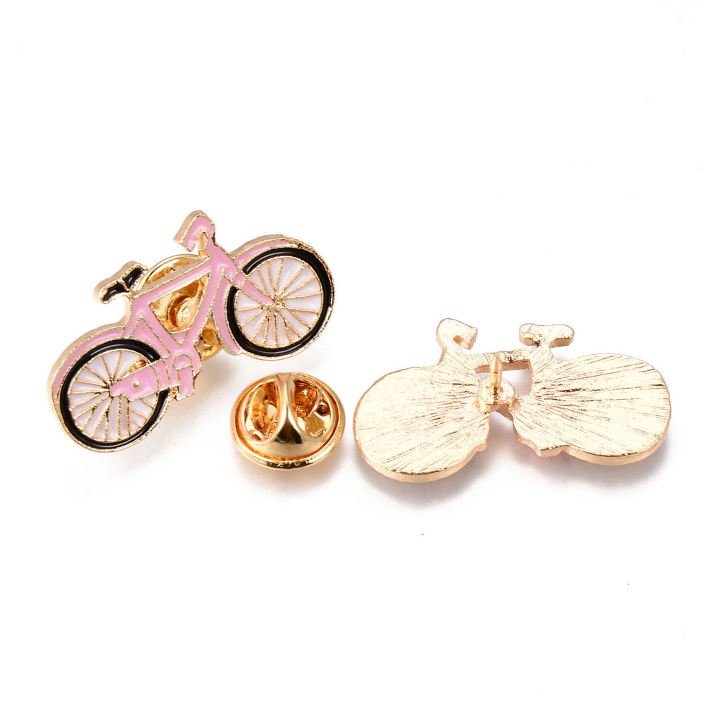 Pink Bicycle enamel pin