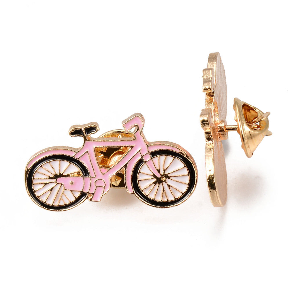 Pink Bicycle enamel pin