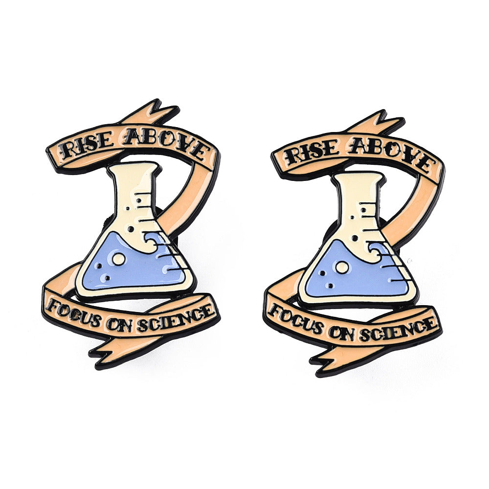 'Rise above focus on science' enamel pin