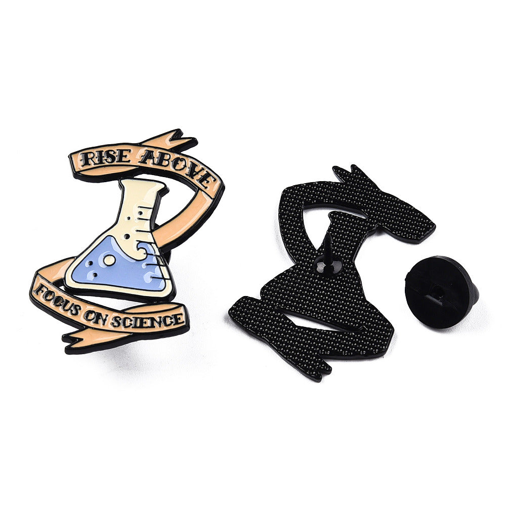 'Rise above focus on science' enamel pin