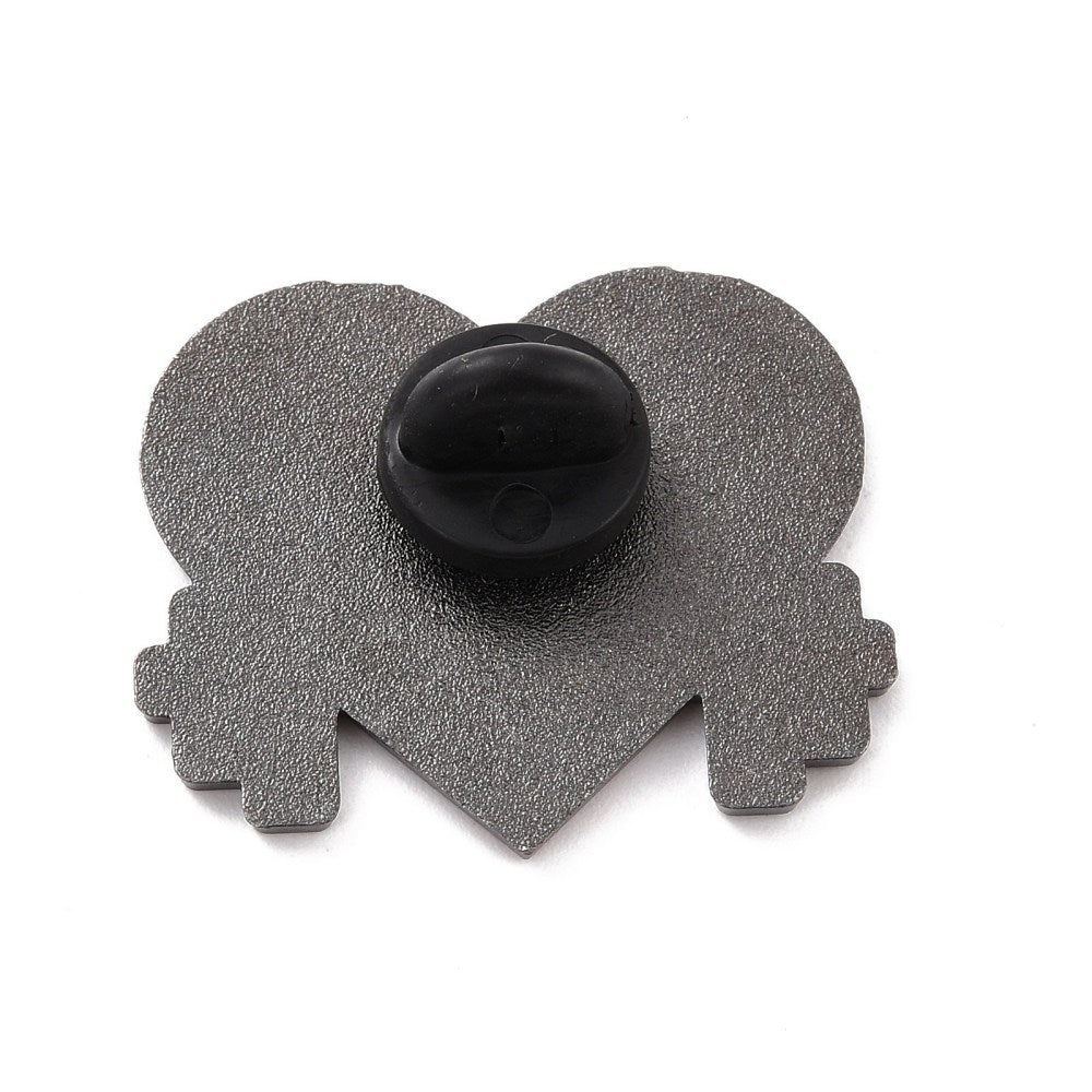 'Love to lift' heart enamel pin