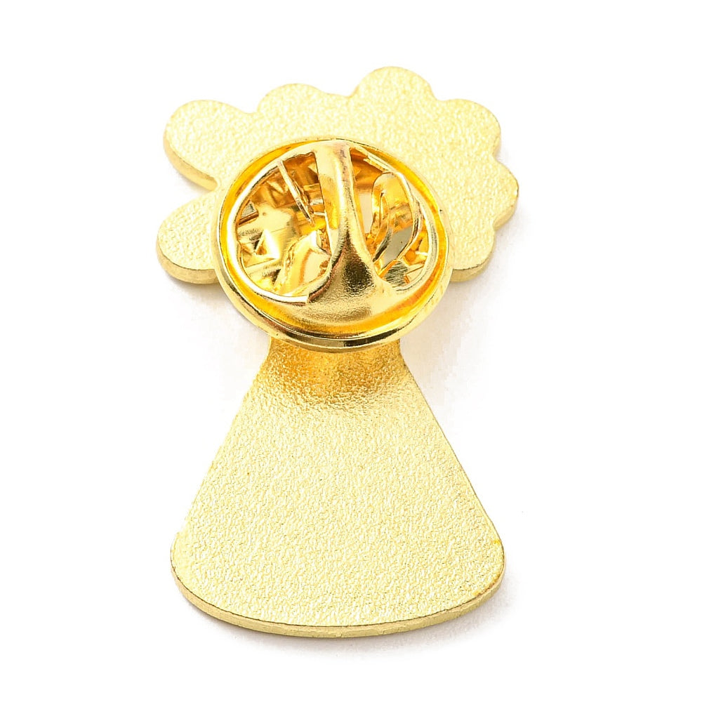 Flower beaker enamel pin