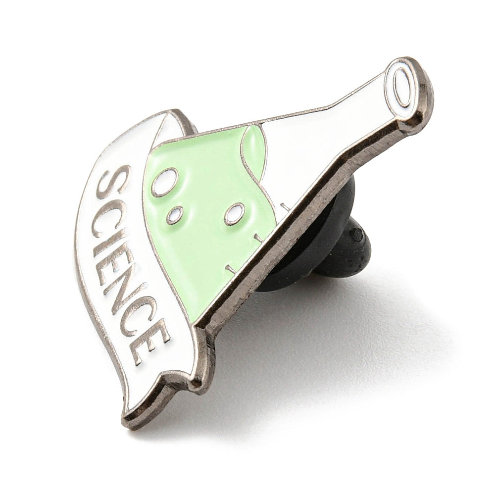 'science' beaker enamel pin