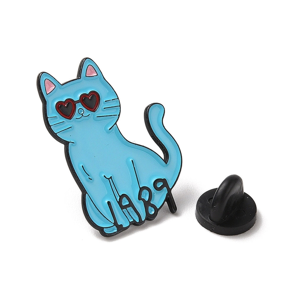 '1989' blue cat enamel pin